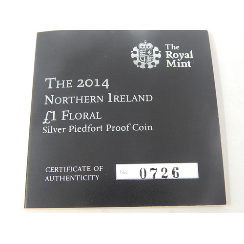 276 - Pair of Gold Plated Crowns; 2014 Northern Ireland Piedfort £1; 2011 Gold Plated Crown; Brilliant Unc... 