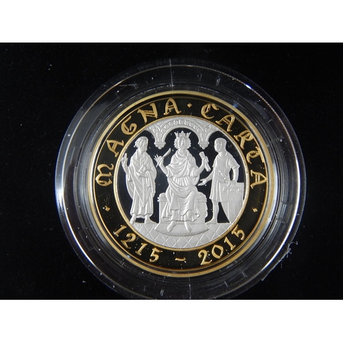 279 - 2013 Silver £1 Royal Birth; Magna Carta 2015 Silver £2 coin; Magna Carta £2 coin Piedfort practicall... 