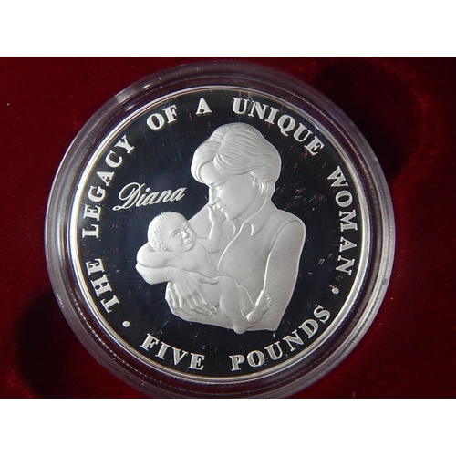 280 - Entente Cordiale £5 Silver Proof Crown; Diana 2007 £5; Countdown 2012 £5 Proof practically as struck... 