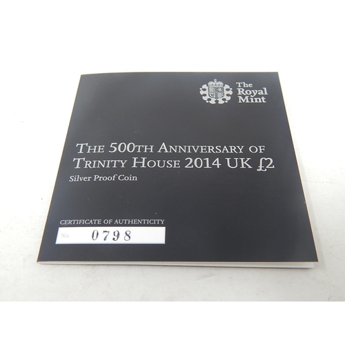 284 - 1994 Silver £2 Proof; 1996 £2 Proof; 2014 Trinity House £2 Proof