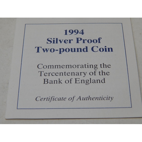 284 - 1994 Silver £2 Proof; 1996 £2 Proof; 2014 Trinity House £2 Proof