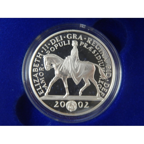 288 - 2002 Silver Jubilee Crown; 2012 Silver Proof £2 Handover to Rio; 1998 Silver Proof £5