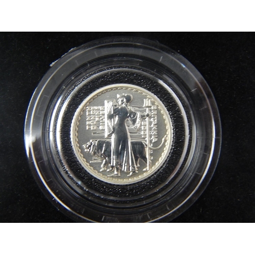 289 - 2001 Silver Britannia Proof Collection (4 coins)  practically as struck in original cases of issue w... 