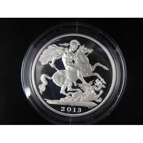 293 - Queen Mother Silver Proof Crown; 2013 Silver £5; 2008 Silver Proof Piedfort £5