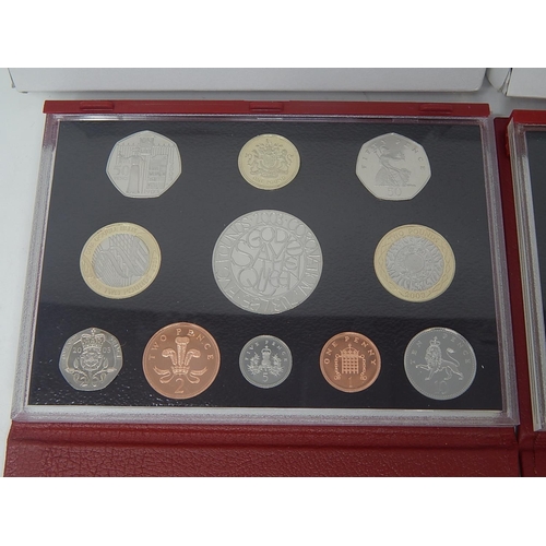 294 - 2002, 2003 De-luxe Proof Sets practically as struck in original cases of issue with COA