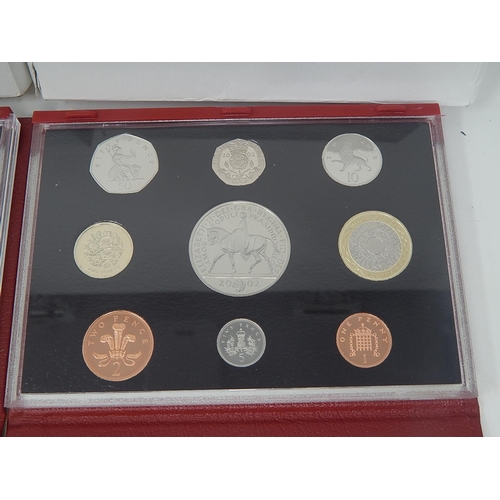 294 - 2002, 2003 De-luxe Proof Sets practically as struck in original cases of issue with COA