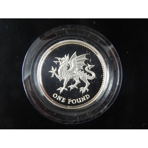 304 - Silver Proof £1 2000 Piedfort; 2003 Piedfort and 2005 Piedfort