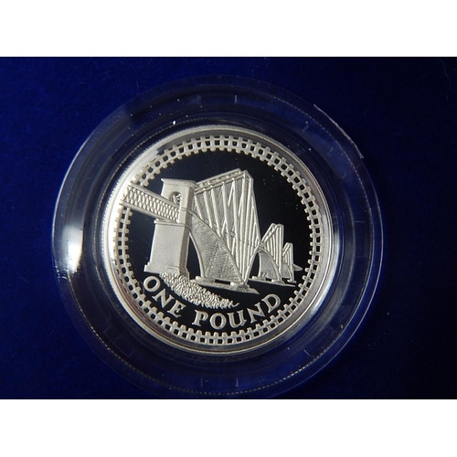 308 - 2004 Silver Piedfort 3 coin set practically as struck in original cases of issue with COA