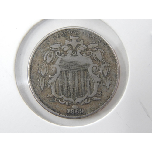 74 - USA: 5 Cents 1869