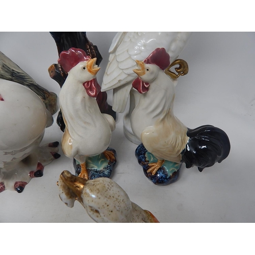 539 - Group of Ten Ceramic Birds Including Tuscan & Tettau