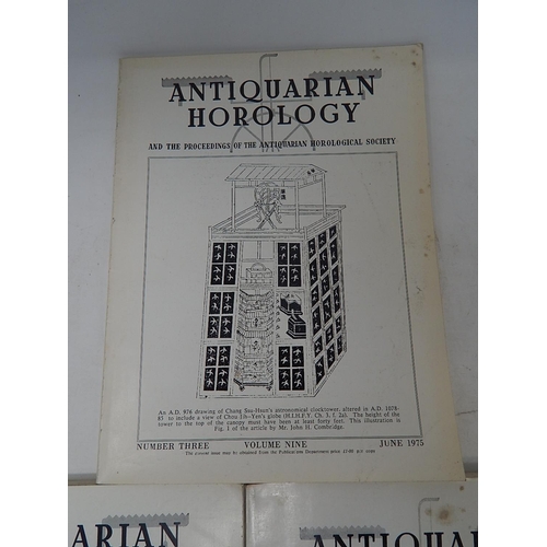 542 - 3 x Editions of Antiquarian Horology 1974/5