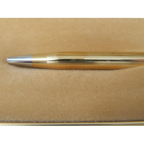 549 - CROSS: 10ct Gold Plated Ballpoint Pen in Original Fitted Case.