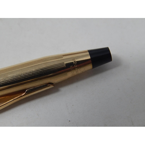 549 - CROSS: 10ct Gold Plated Ballpoint Pen in Original Fitted Case.