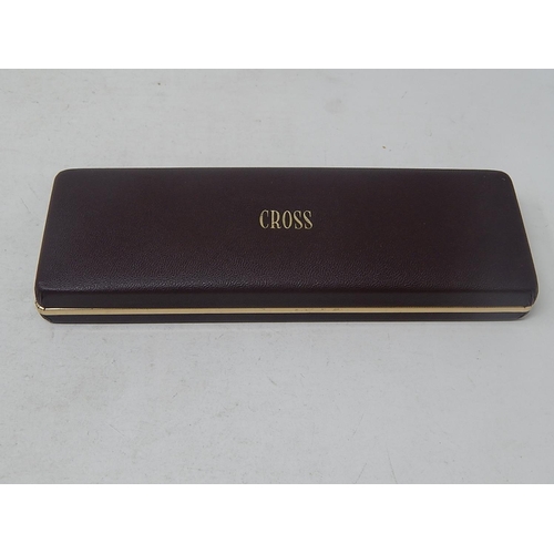 549 - CROSS: 10ct Gold Plated Ballpoint Pen in Original Fitted Case.