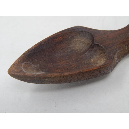 562 - Carved Wooden Loving Spoon with Enclosed Moveable Wooden Ball: 20cm