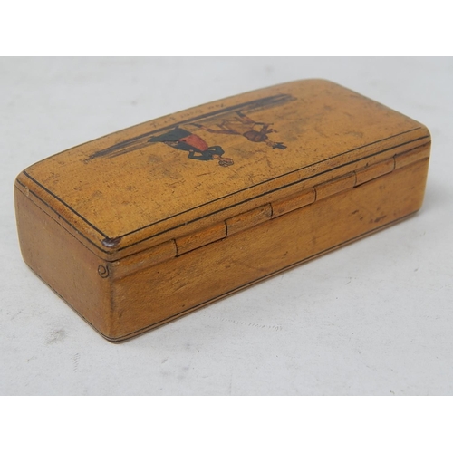 578 - Georgian Snuff Box: The Lid with Two Figures & The Caption 