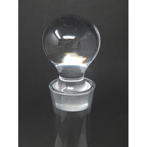 586 - BODA: Clear Glass Decanter & Stopper: Height 33cm: Condition: Perfect.