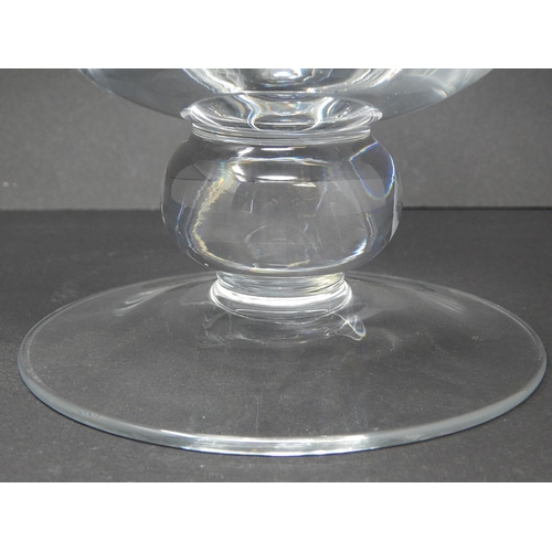 588 - BODA: Large Clear Glass Table Centre Piece: 28cm Diameter: 22cm High.