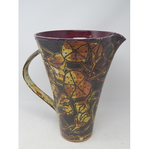 593 - Alexandra Copeland: (1947-) Large Jug: Signed A. Copeland: June 1998: Dartington England:  30.4cm Hi... 