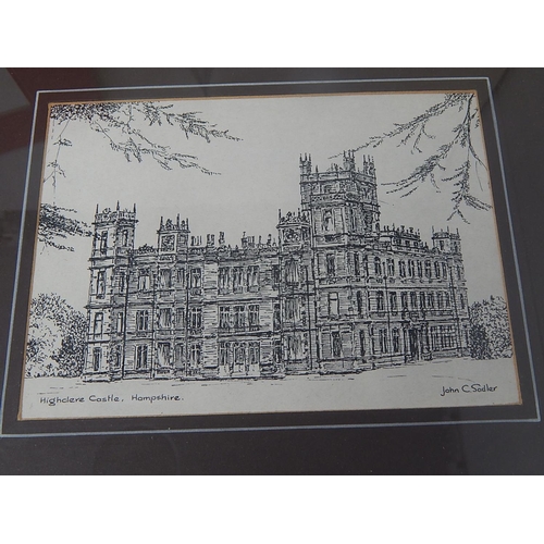 597 - Highclere Castle (Downton Abbey) & St Michael & All Angels Church, Highclere by John Sadler & David ... 