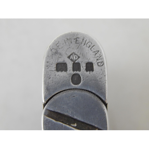 34 - DUNHILL Hallmarked Silver Parker Beacon Lighter: Pat No 143752: Hallmarked London 1934 with addition... 