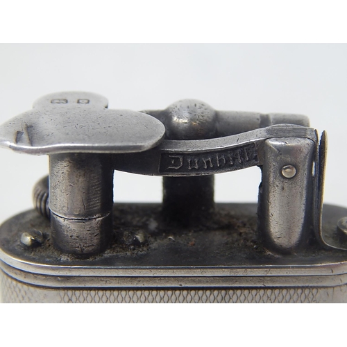 34 - DUNHILL Hallmarked Silver Parker Beacon Lighter: Pat No 143752: Hallmarked London 1934 with addition... 