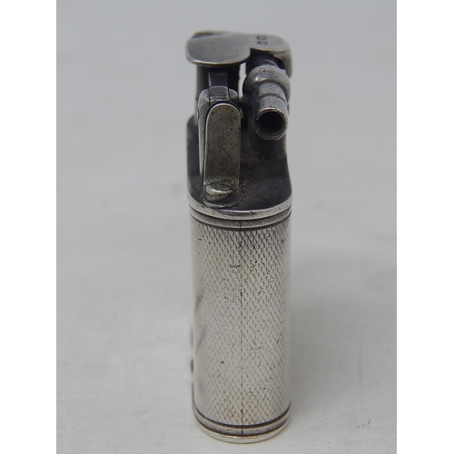 34 - DUNHILL Hallmarked Silver Parker Beacon Lighter: Pat No 143752: Hallmarked London 1934 with addition... 
