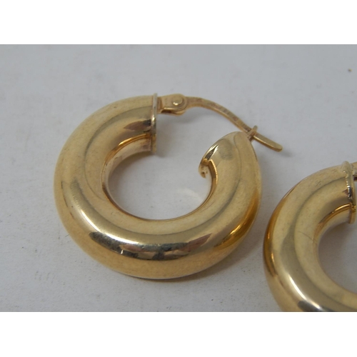 48 - 18ct Yellow Gold hoop earrings