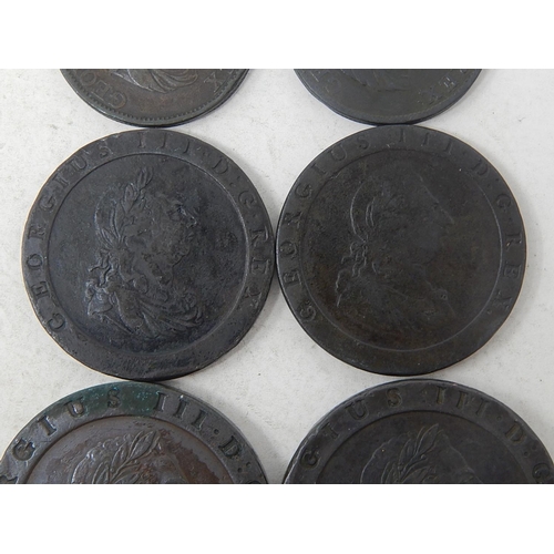 11 - William III Copper Halfpennies (2); George III Copper Halfpennies 1799 (2); Cartwheel Copper Pennies... 