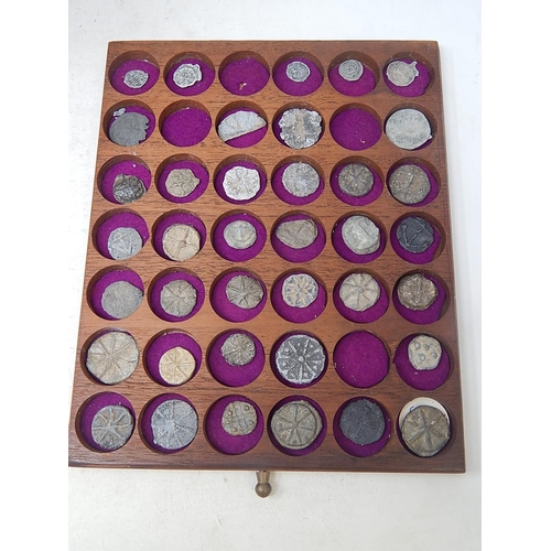 13 - A wooden collector's cabinet containing a fabulous collection of 530 Ancient and Medieval coins