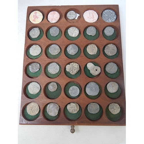 13 - A wooden collector's cabinet containing a fabulous collection of 530 Ancient and Medieval coins