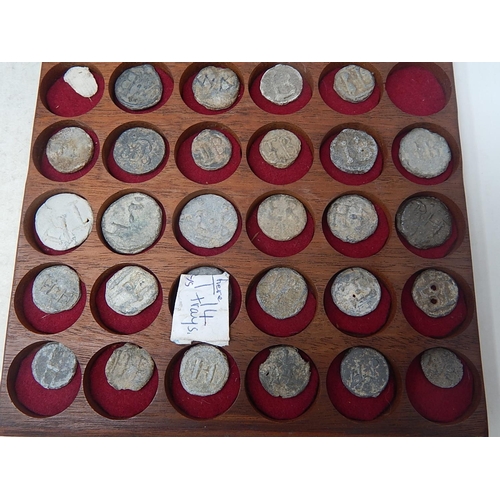 13 - A wooden collector's cabinet containing a fabulous collection of 530 Ancient and Medieval coins