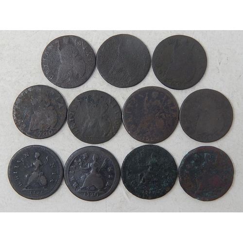 15 - Farthings: William and Mary 1690, 1694(2); William III 1696, 1699(2); 1700; George I 1719(2); 1720, ... 