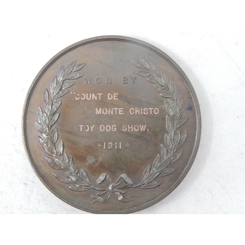 19 - Poodle Club 1911 Medallion awarded to Count de Monte Cristo