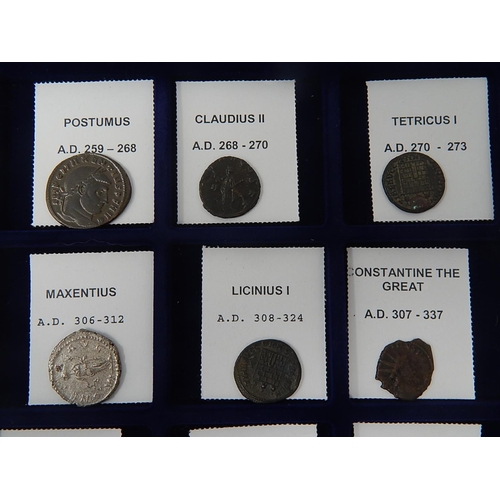 2 - The Roman Emperor's Collection original and genuine Ancient Silver and Bronze Collection housed in c... 