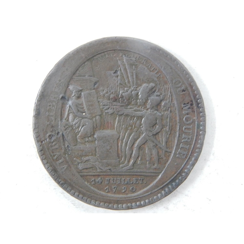 20 - Storming of the Bastille Medallion 1790, twinned with Le Bastille Paris Hotel fob