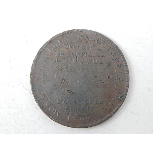 20 - Storming of the Bastille Medallion 1790, twinned with Le Bastille Paris Hotel fob