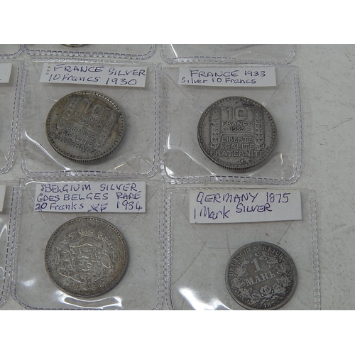 21 - Foreign Silver coinage Inc Newfoundland 1911 50 cent, scarce Italy, etc 120g gross