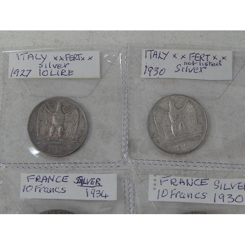 21 - Foreign Silver coinage Inc Newfoundland 1911 50 cent, scarce Italy, etc 120g gross