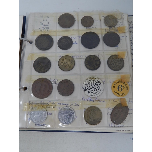 4 - Album of Early tokens, jettons, Theatre Tokens, etc (193)