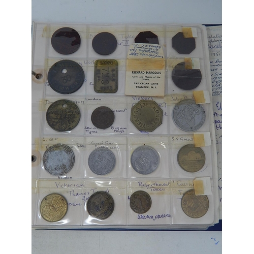 4 - Album of Early tokens, jettons, Theatre Tokens, etc (193)