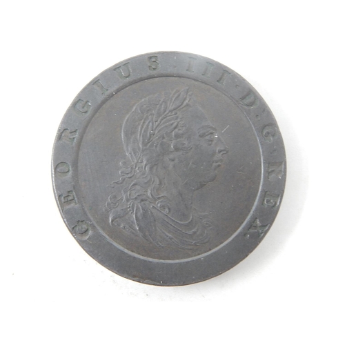 7 - Superb George III Cartwheel Twopence, very slight edge bump by date, otherwise Extremely Fine or bet... 