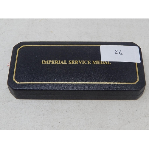 26 - Imperial Service Medal in fitted case