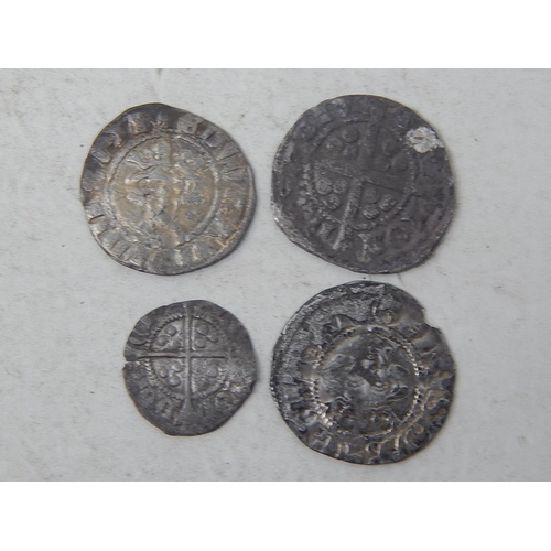 36 - Edward I Silver Farthing rare; Edward I short hair Penny; Edward Pre-Canterbury Mint 1d; Edward I Pe... 