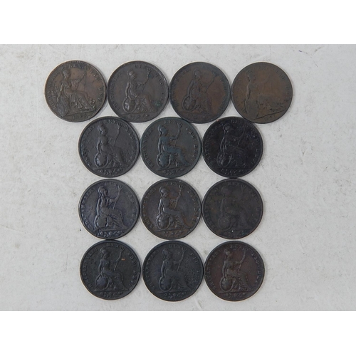 43 - George IV Farthings 1825(2). 1826(2), 1827, 1828, 1829, 1830; William IV 1831(2); 1834, 1835, 1837 F... 