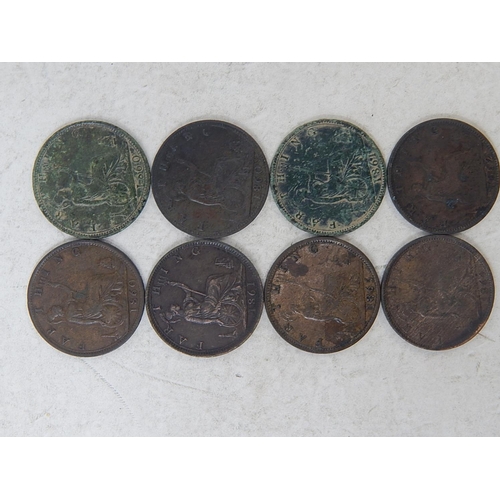 46 - Victoria Bronze Farthings 1860(3), 1861(2), 1862, 1864, 1865, generally Fine to Very Fine, the 1864 ... 