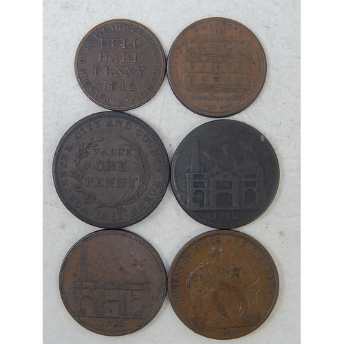 52 - Collection of 6 Copper Tokens