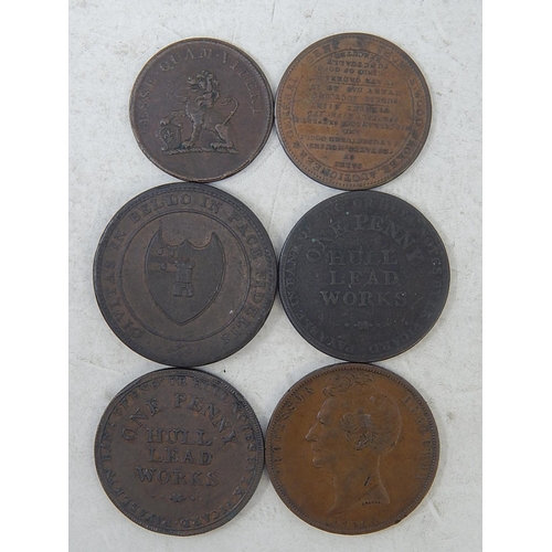 52 - Collection of 6 Copper Tokens