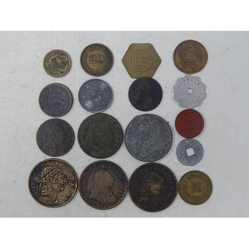 68 - Misc coin tokens, etc (11), contemporary forgeries of 3 Shilling Bank Tokens (3); other contemporary... 