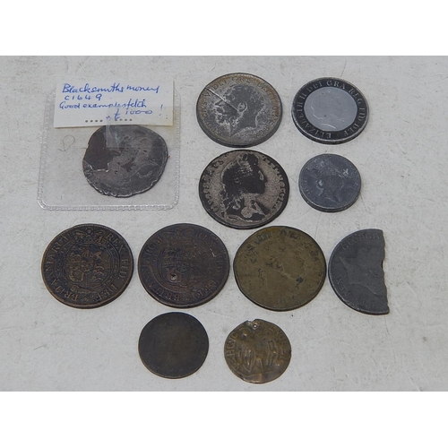 69 - Charles I Halfcrown contemporary forgery; George III Halfcrowns(2); William III Halfcrown; others (7... 